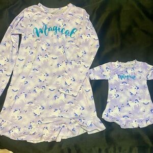 Magical Unicorn Kids Pajama Set - Purple